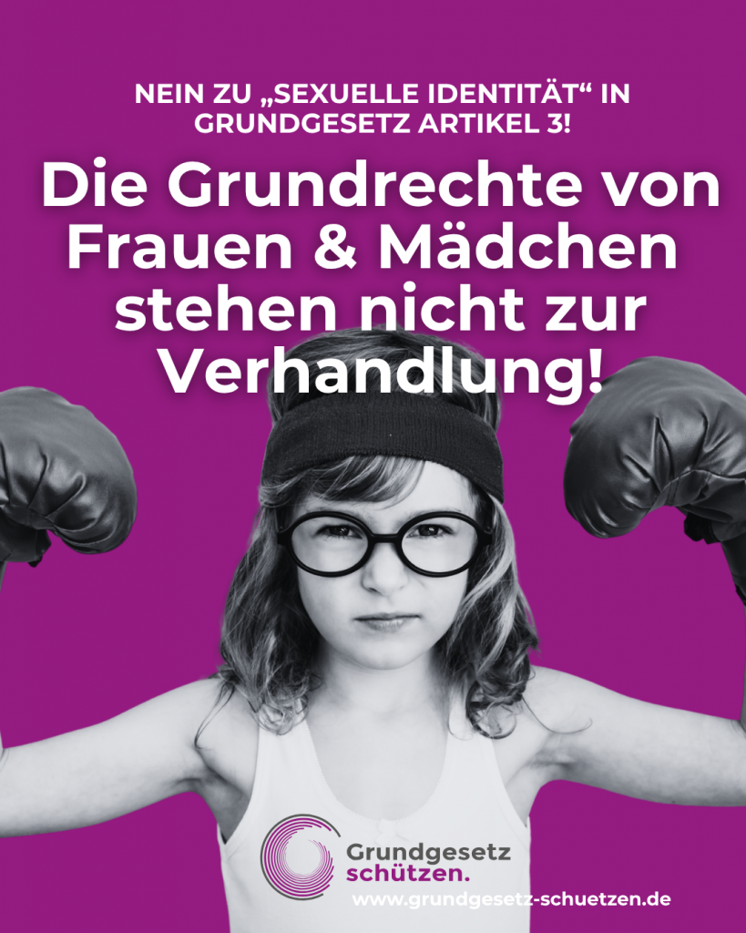 Social-Media-Kachel: Die Grundreche von Frauen und Mädchen stehen nicht zur Verhandlung